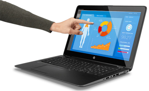 Privacy laptop touch screen